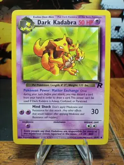 2000 Pokemon Team Rocket Dark Kadabra #39 - Image 1