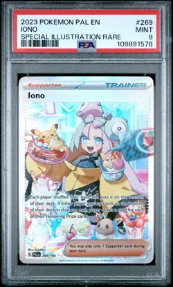 2023 POKEMON PAL EN-PALDEA EVOLVED #269 IONO SPECIAL ILLUSTRATION RARE PSA 9 - Image 1