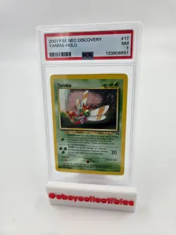 2001 Pocket Monsters Neo Discovery Yanma Holo #17 Graded PSA 7 NM - Image 1