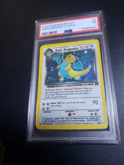 PSA 1 Pokemon Dark Dragonite Holo Team Rocket - Image 1