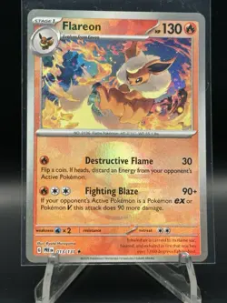 Flareon 13/131 Rare Holo Pokeball Pattern Prismatic Evolutions English Pokemon - Image 1