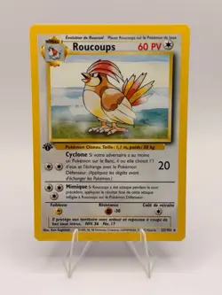 Pokemon 1st edition French Roucoups Base Set 22/102 Uncommon Regular Stage 1 - Image 1