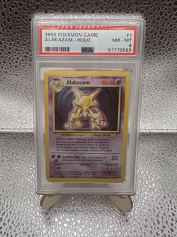 Alakazam Holo #1/102 - 1999 Pokemon Game Base Set - PSA 8 - Image 1