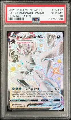 2021 Pokemon Sword & Shield Shining Fates #SV117 Grimmsnarl Vmax PSA 10 - Image 1