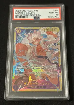 2023 One Piece Monkey D. Luffy OP05-119 Awakening of the New Era — PSA 10 - Image 1