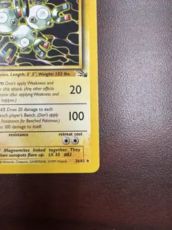 Pokemon Card Magneton Fossil 1st Edition Rare 26/62 (LP+) - Image 5