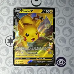 Pokemon TCG Pikachu v Ultra Rare Card Vivid Voltage 60 Stamp 043/185 - Image 1