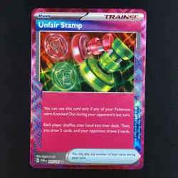 Unfair Stamp 165/167 - Twilight Masquerade - Pokemon Card - Image 1