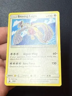 Shining Lugia Holo SM82 Sun & Moon Shining Legends Black Star Promo Pokemon Card - Image 4