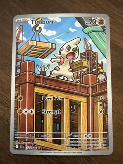Pokemon Timburr 125/086 Sv: Black Bolt Illustration Rare Holo - Image 1