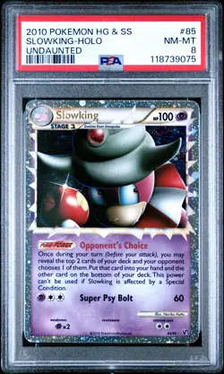 2010 POKEMON UNDAUNTED SLOWKING PRIME #85 ULTRA RARE PSA 8 NM #118739075 - Image 1