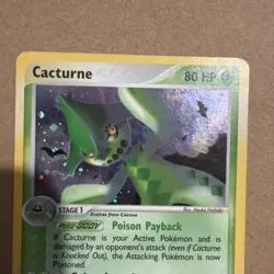 Pokemon TCG Cacturne 2/100 Holo Sandstorm E-Reader 2003 - Image 2