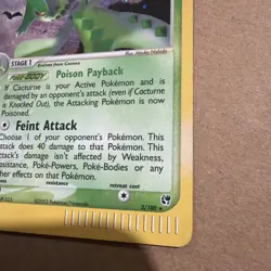 Pokemon TCG Cacturne 2/100 Holo Sandstorm E-Reader 2003 - Image 4