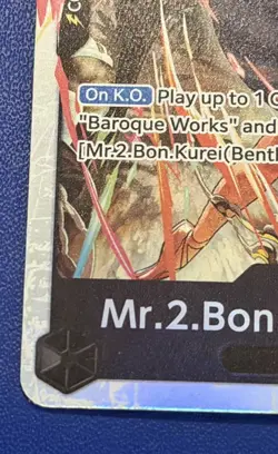 Mr.2.Bon.Kurei (Bentham) OP14-091 SR The Azure Sea's Seven - One Piece English - Image 2