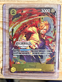 One Piece Sanji ONLINE Regional Tournament Event Pack Foil Promo Card OP03-102 - Image 1