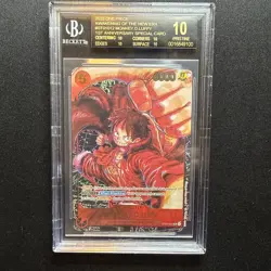 One Piece CCG Monkey.D.Luffy 1st Anniversary Special ST01-012 BGS 10 BLACK LABEL - Image 3