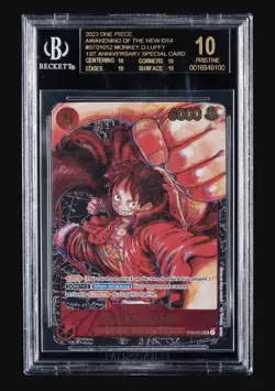One Piece CCG Monkey.D.Luffy 1st Anniversary Special ST01-012 BGS 10 BLACK LABEL - Image 5