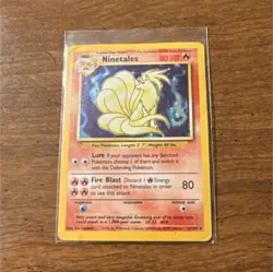 Ninetales 12/102 Base Set Holo Rare 80 HP Pokemon TCG Card Stock Ken Sugimori - Image 1