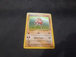 Hitmonchan 007/102 Base Set Holo Pokemon Card Rare Sunbleached - Image 1