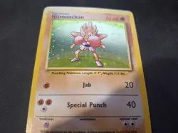 Hitmonchan 007/102 Base Set Holo Pokemon Card Rare Sunbleached - Image 3
