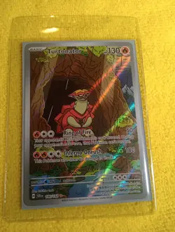Pokemon TCG Turtonator Holo Card Stellar Crown Series 146/142 IR Sv07 - Image 1