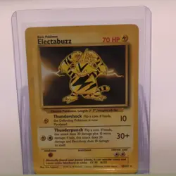 Pokemon Electabuzz Base Set 20/102 Regular Common 70 HP English 1999 TCG Card - Image 1