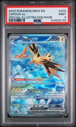 Pokemon TCG - Zapdos ex 202/165 Sv: Scarlet & Violet 151 Holo PSA 9 - Image 1