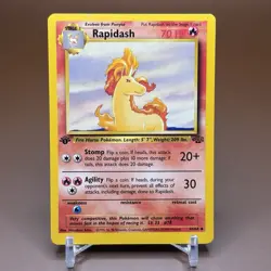 Pokemon TCG Rapidash 44/64 Jungle 1st Edition Pokemon 1999 NM - Image 1