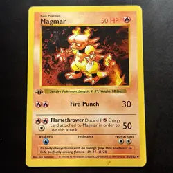 Pokemon Vintage First Edition Magmar 036/102 Base Set (Shadowless) Wotc 1999 - Image 1