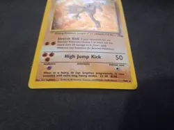 Hitmonlee 7/62 Fossil Set Holo Pokemon Card Rare Lightly Played Sunbleached - Image 4