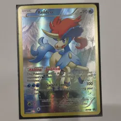 Pokemon Keldeo Full Art Holo Promo Black Star XY118 Basic 90 HP English Card - Image 1