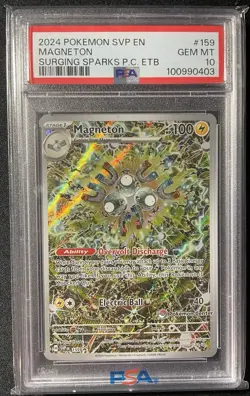 2024 Pokemon SVP EN Magneton Surging Sparks Promo Pokemon Center Stamped PSA 10 - Image 1