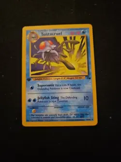 Pokemon TCG Tentacruel Fossil 44/62 Regular 1st Edition Uncommon - Image 1