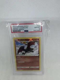 PSA 10 GEM MINT Radiant Charizard 020/159 Pokemon Crown Zenith - Image 2