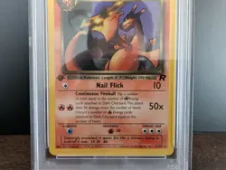 2000 POKEMON TCG ROCKET #21 Non-Holo DARK CHARIZARD 1ST EDITION PSA 9 MINT - Image 5