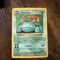 ✅🔥Pokemon TCG Shadowless Venusaur Base Set Holo Unlimited RARE Card 15/102 - Image 1