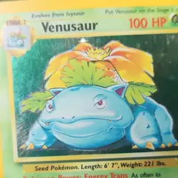 Pokemon Venusaur Base Set Holo Rare Stage 2 100 HP Card 15/102 1999 Heavy Damage - Image 3