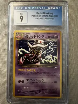 Pokemon Card Japanese Dark Slowking No. 199 CGC 9 MINT | Darkness And To Light - Image 1