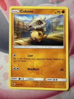 Cubone Common SM - Crimson Invasion 52/111 NM English Pokemon Card - Image 1