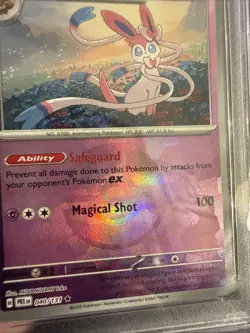 2025 POKEMON PRE EN-PRISMATIC EVOLUTIONS POKEBALL HOLO #040 SYLVEON PSA 9 - Image 2
