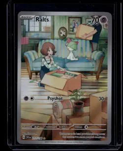 Pokemon TCG Ralts 211/198 Scarlet & Violet Base Set Illustration Rare NM - Image 1