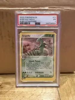 2003 POKEMON EX RUBY & SAPPHIRE #11 SCEPTILE-HOLO PSA 1 - Image 2
