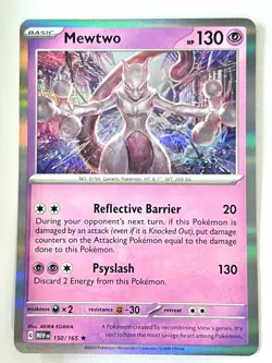 Mewtwo 150/165 Holo Rare Scarlet & Violet 151 Pokemon - Pack Fresh Near Mint NM - Image 1