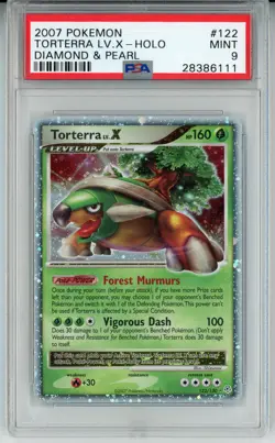 POKEMON DIAMOND & PEARL TORTERRA LV X #122 ULTRA RARE HOLO PSA 9 MINT #28386111 - Image 1