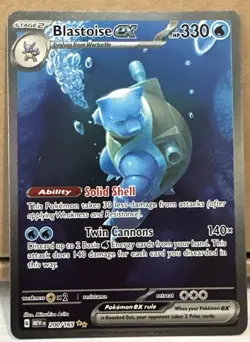 Blastoise ex 200/165 Special Illustration Rare Scarlet & Violet 151 Pokemon TCG - Image 1
