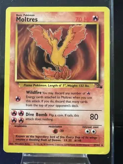 Pokemon TCG Moltres 27/62 Fossil Regular - Image 1