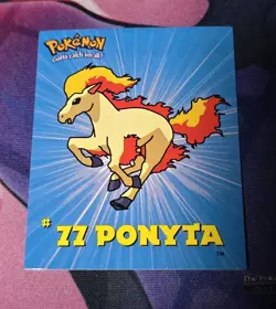 Ponyta Pokemon Card Topps #77 TV Animation Edition Series Blue Logo - Image 1