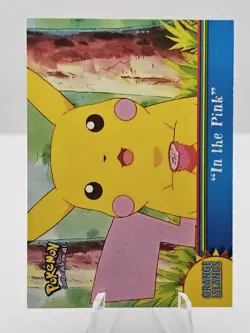 Pokemon Topps "In the Pink" OR5 Orange Islands Blue Logo MP - Image 1