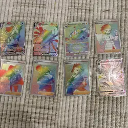 Pokemon Rainbow Rares Lot of 8, Assorted Sword and Shield Sets - Image 1
