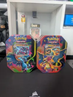 Pokemon Mega Charizard X & Y EX Tins Sealed SET OF 2 Ascended Heroes - Image 1